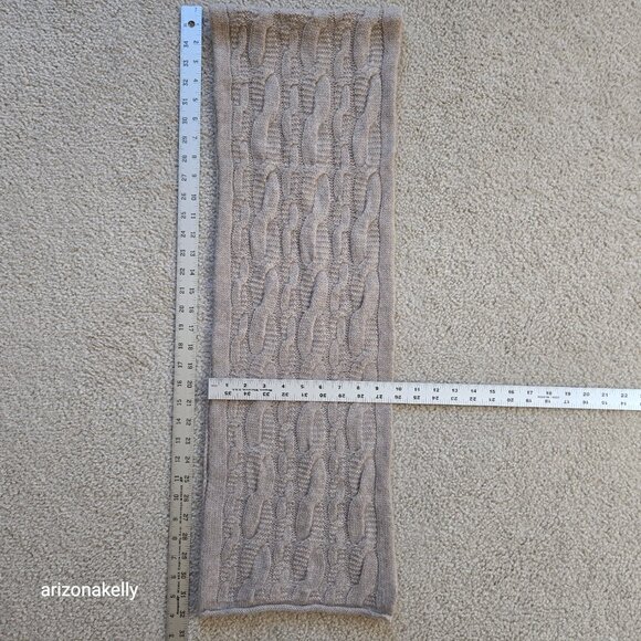 Nordstrom Cashmere Cable Knit Tan Classic - Picture 2 of 8